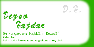 dezso hajdar business card